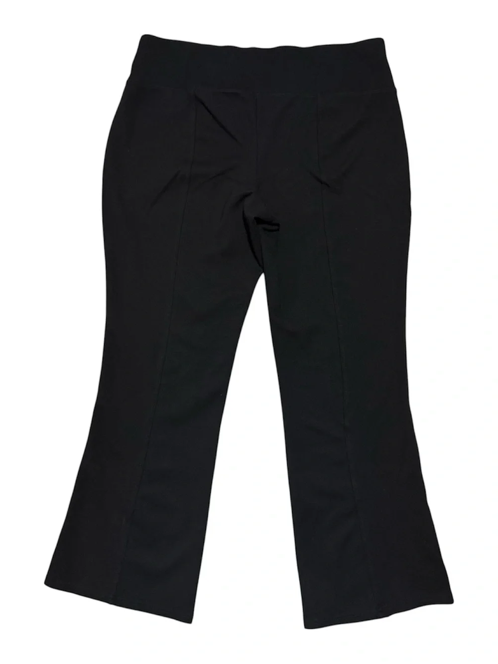 Sabrina Lauren New York Flare Dress Pants Black Front Seam Stretch XL